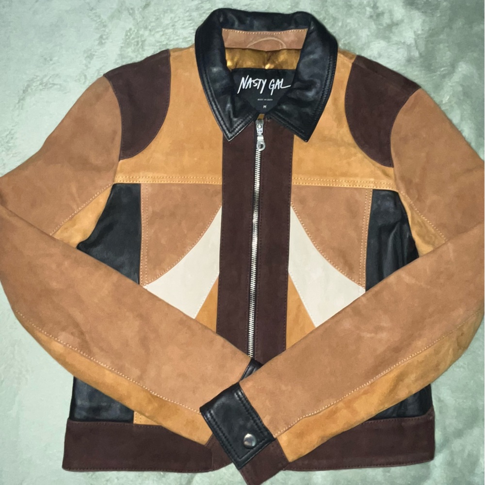 Nasty Gal Leather Suede Jacket